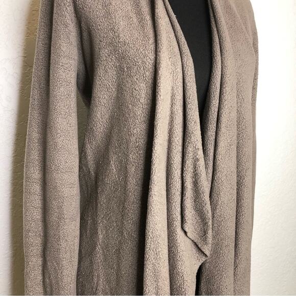 Barefoot Dreams taupe brown open front knit cardigan size Small / Medium - Picture 4 of 15